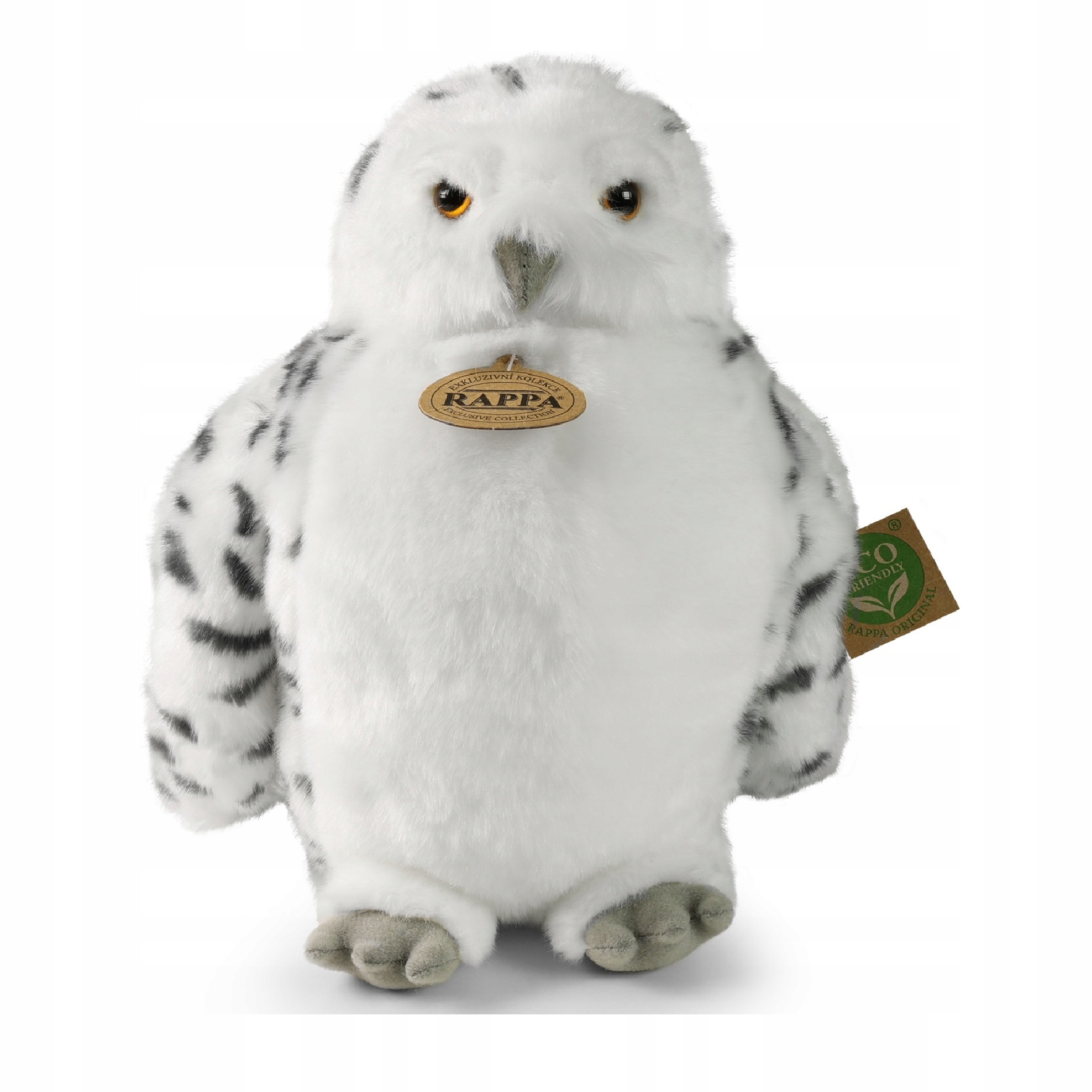Maskotka Sowa Biała Polarna Śnieżna z Ruchomą Głową Eko 28 cm