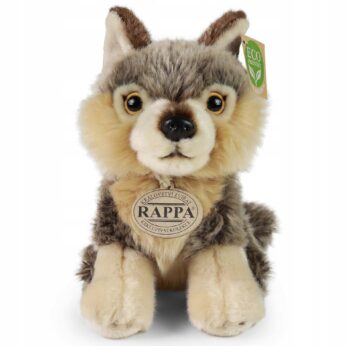 Maskotka Wilk Realistyczny Wilczek Siedzący Pluszak Eco Friendly 18 cm