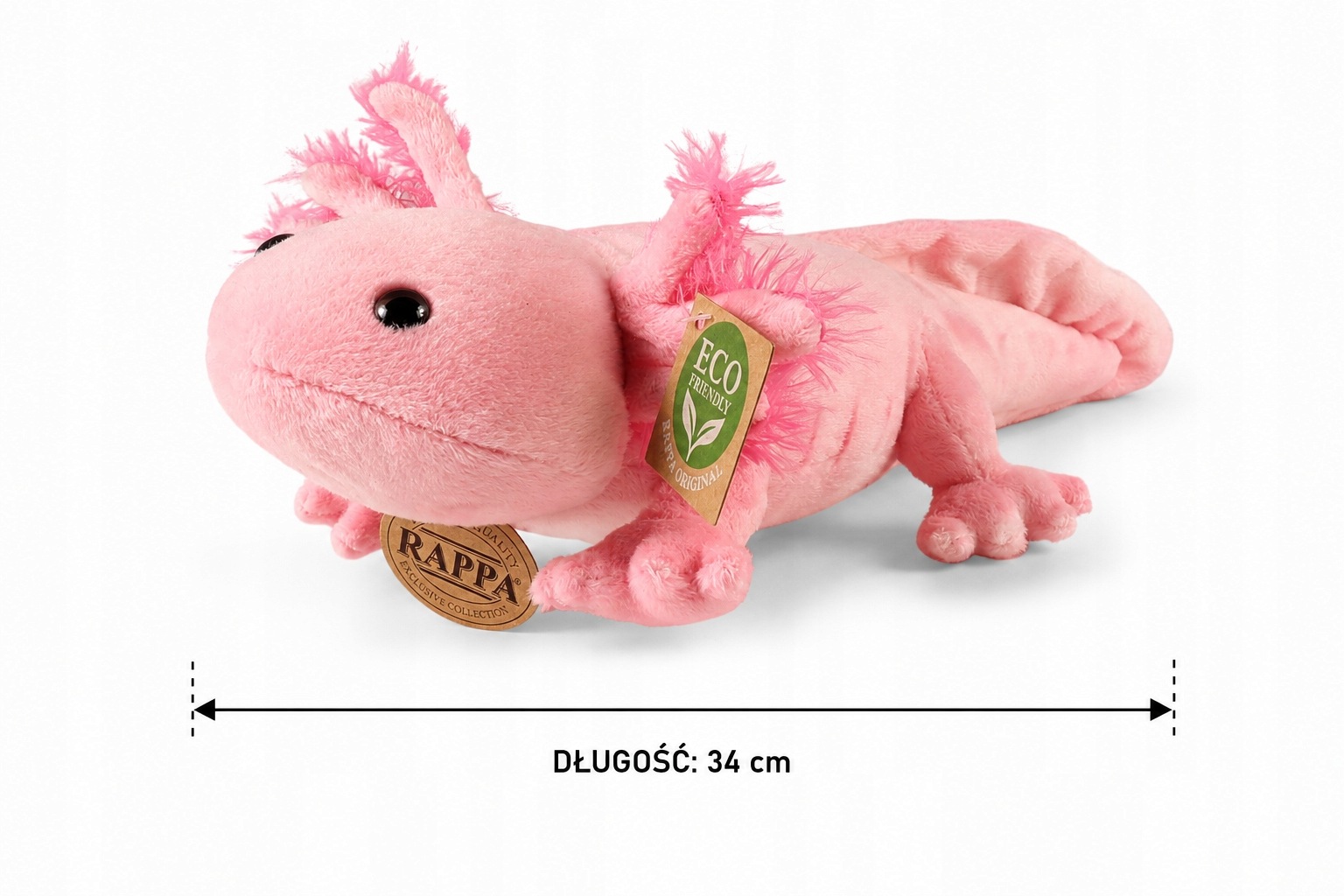 MASKOTKA AKSOLOTL PLUSZOWY AMBYSTOMA MEKSYKAŃSKA AXOLOT RÓŻOWY PLUSZAK 0+ - Image 5