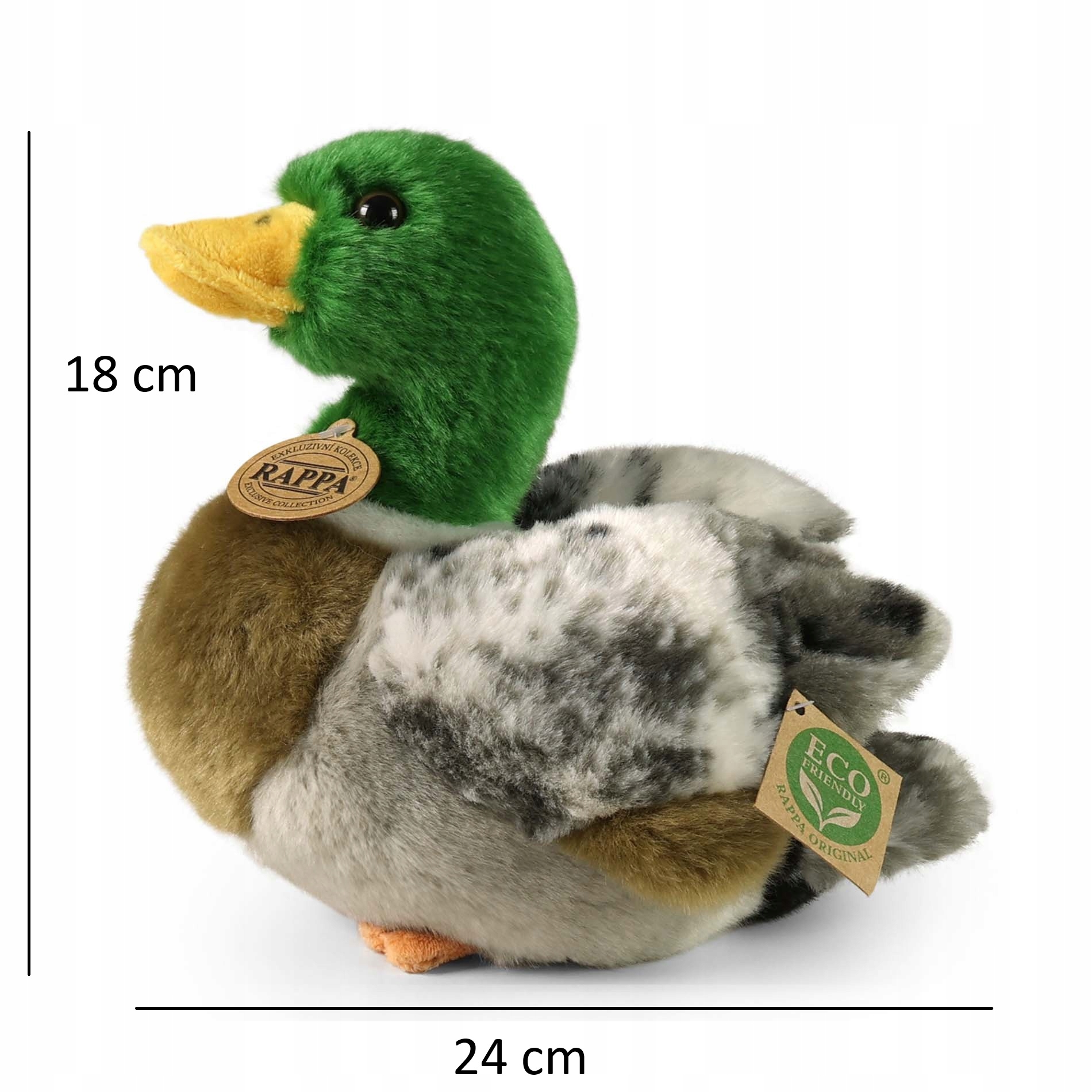 Pluszowa Kaczka Krzyżówka 24 cm Eco Friendly | Rappa - Image 5